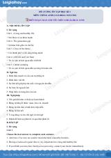Đề cương ôn tập HK1 tiếng Anh 11 global success có đáp án
